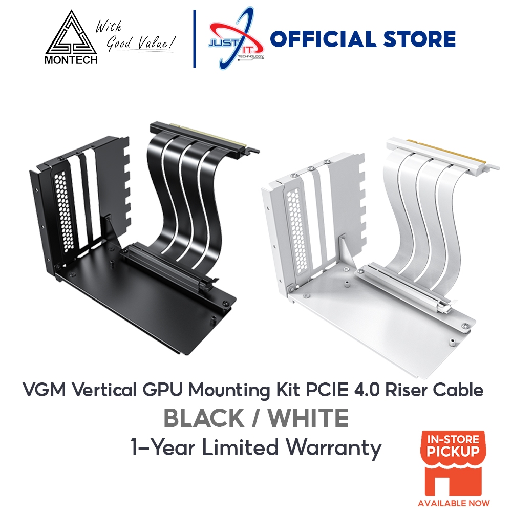 MONTECH VGM VERTICAL GPU MOUNTING KIT PCIE 4.0 RISER CABLE - BLACK ...