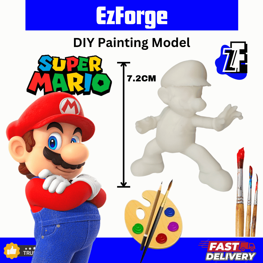 DIY Mario model Artwork Painting 3D printed model Ezforge | Shopee Malaysia