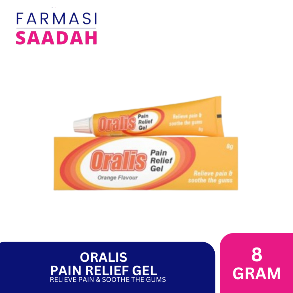 Oralis Pain Relief Gel 8g (Orange Flavour) relieve pain and soothe the