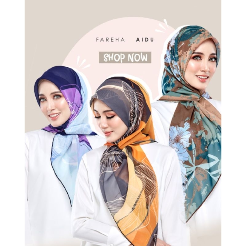 FAREHA AIDU , FLORAL , SERIKANDI RAYA | Shopee Malaysia