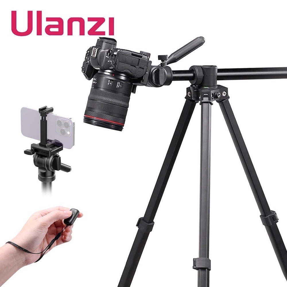 Ulanzi MT-65 176cm Tripod Stick Horizontal Pole Bluetooth Remote Phone ...