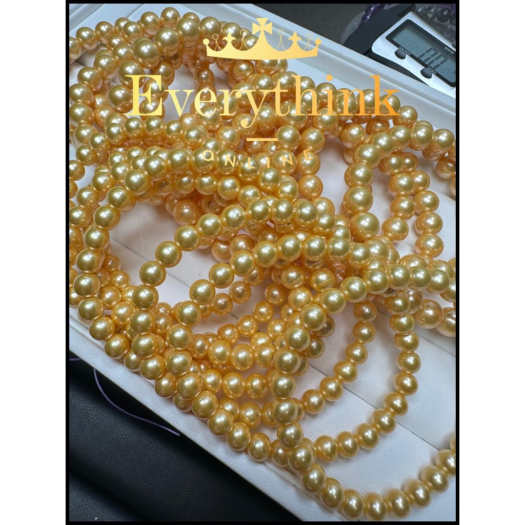 PREMIUM GRADE AA SHELL PEARL COMPRESSED PEARL OCEAN MINERAL BRACELET 贝壳 ...