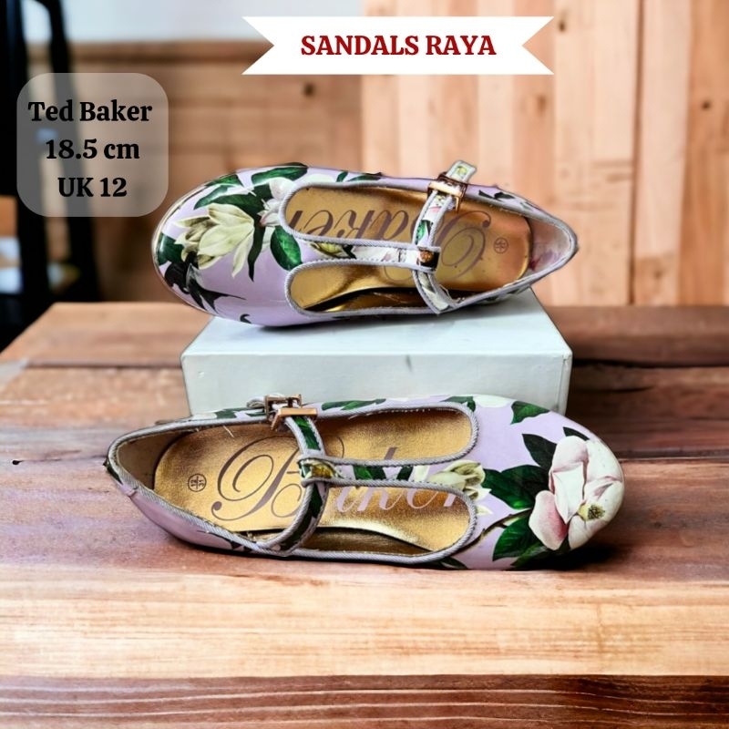 NEW ARRIVAL RAYA READYSTOK SANDALS TED BAKER KIDS SHOES GIRLS SHOES FLORAL LILAC SANDALS SHOES Shopee Malaysia