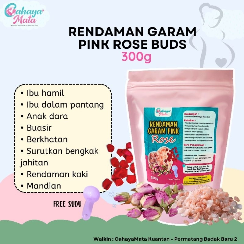 Rendaman Garam Pink Rose CahayaMata 300g Sitz Bath Ibu Hamil Keputihan