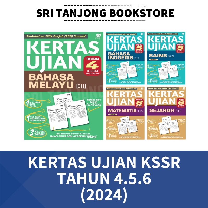 St Sasbadi 2024 Kertas Ujian Kssr Tahun 456 Edisi Terbaru 2024 Shopee Malaysia 0966