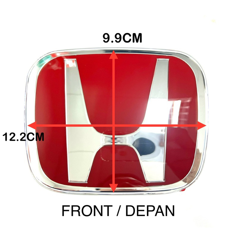 HONDA CIVIC FD H RED / FRONT GRILLE REAR BONNET BOOT EMBLEM LOGO 2006 ...