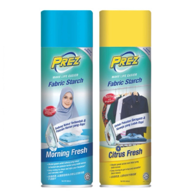 PREZ Fabric Starch Ironing Aid Anti Wrinkle Spray PREZ STARCH IRONING