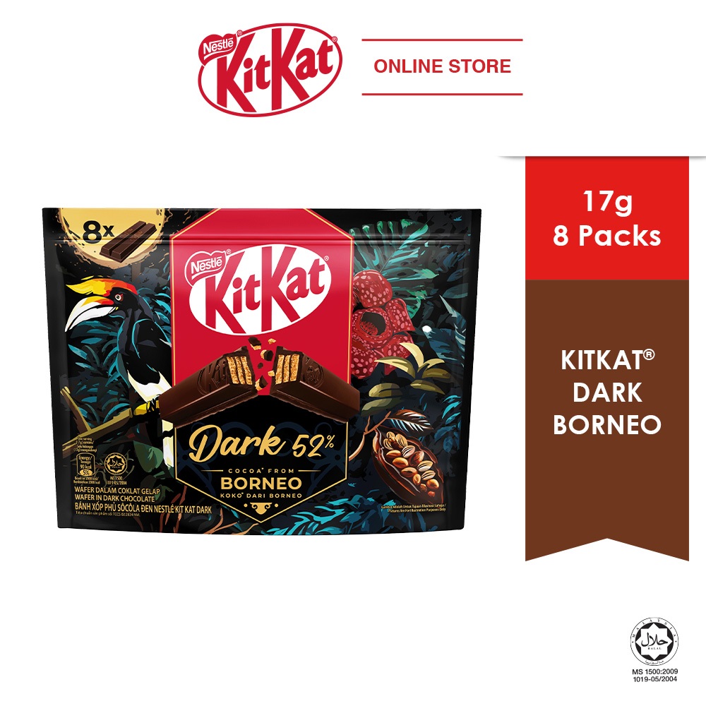 NESTLÉ KitKat® 2-Fingers Dark Borneo Chocolate Share Pack 8 Pieces ...