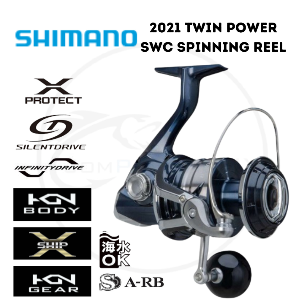 Shimano 2021 Twin Power SWC Spinning Fishing Reel 1 Year Warranty with ...