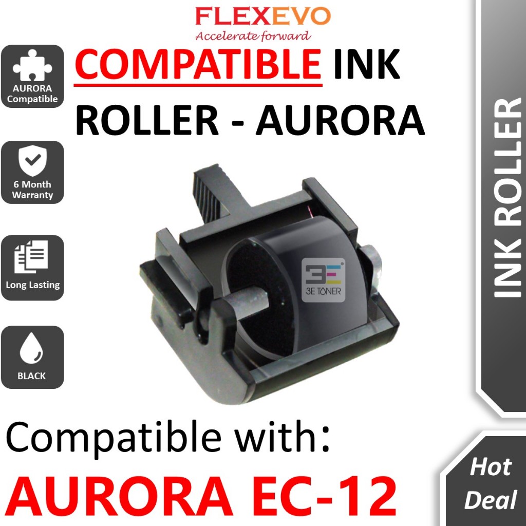 AURORA EC-12 Electronic Cheque Writer Ink Roller Compatible EC12 Black ...