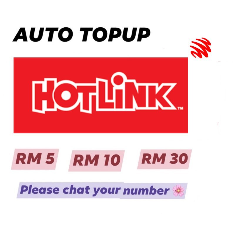 Topup Prepaid Reload Maxis Hotlink Shopee Malaysia 9936