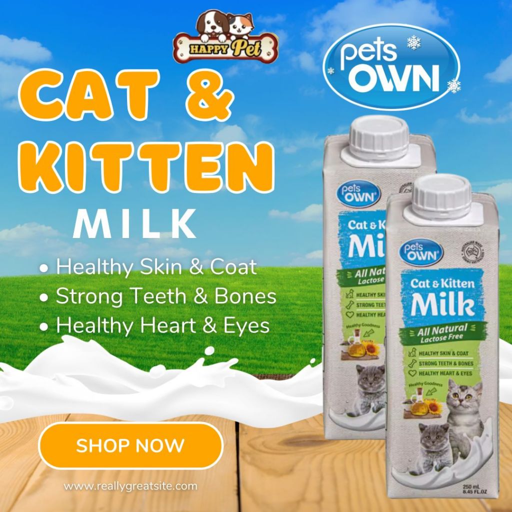 HOT ITEM-PETS OWN CAT & KITTEN MILK ALL NATURAL 250ML | Shopee Malaysia