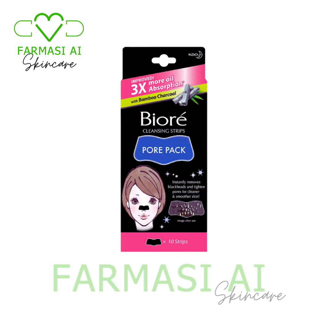 Biore Cleansing Strips Pore Pack Black With Bamboo Charcoal 10's (Exp ...