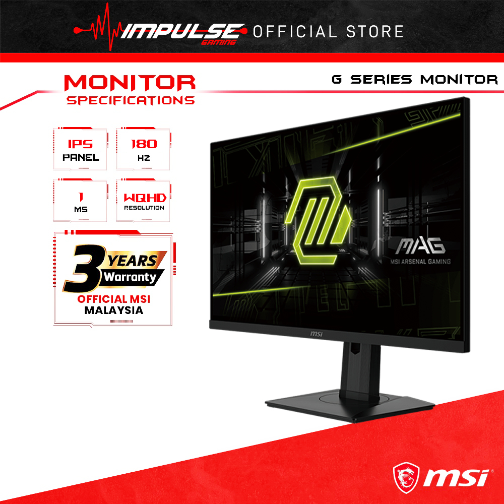 MSI Gaming Monitor MAG274QRF-QD E2/ QRFW (Rapid IPS, 180hz, 1ms, WQHD ...