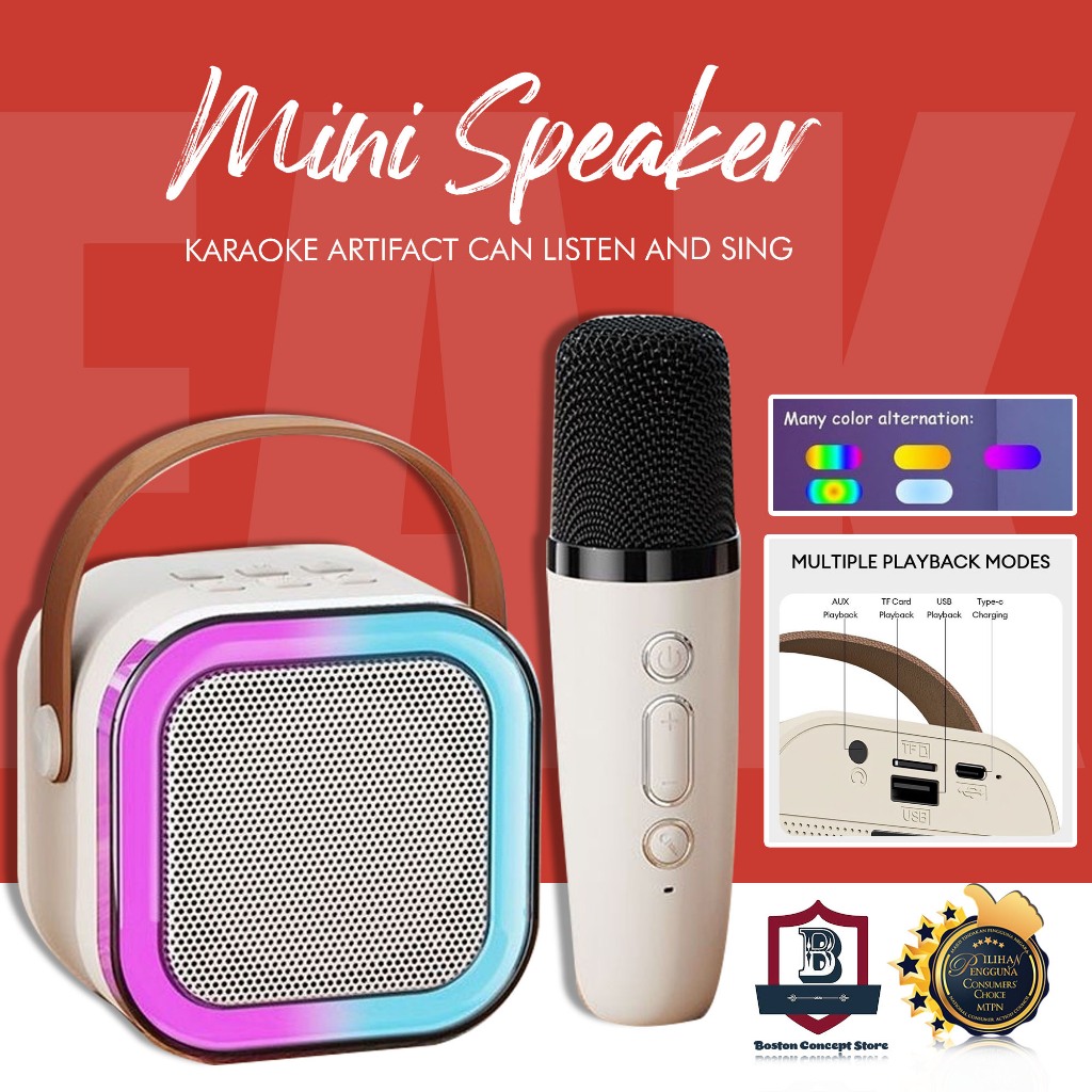 New K12 Wireless Karaoke Speaker Bluetooth Microphone Home KTV Karaoke ...
