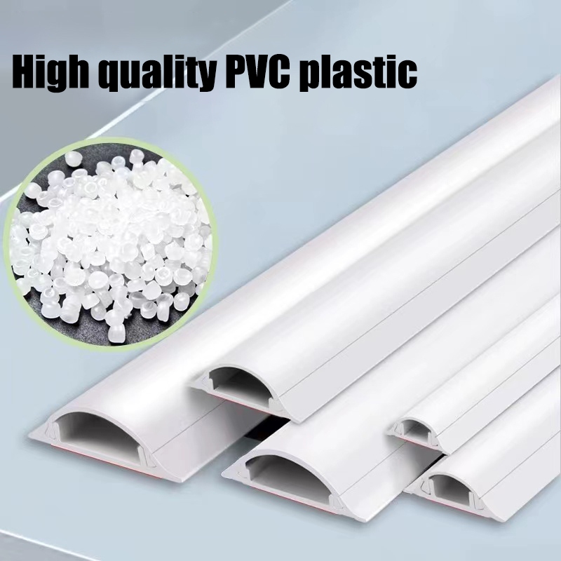 1M Self-Adhesive Raceway Wall Cord Duct Cover Cable Duct/Trough PVC ...