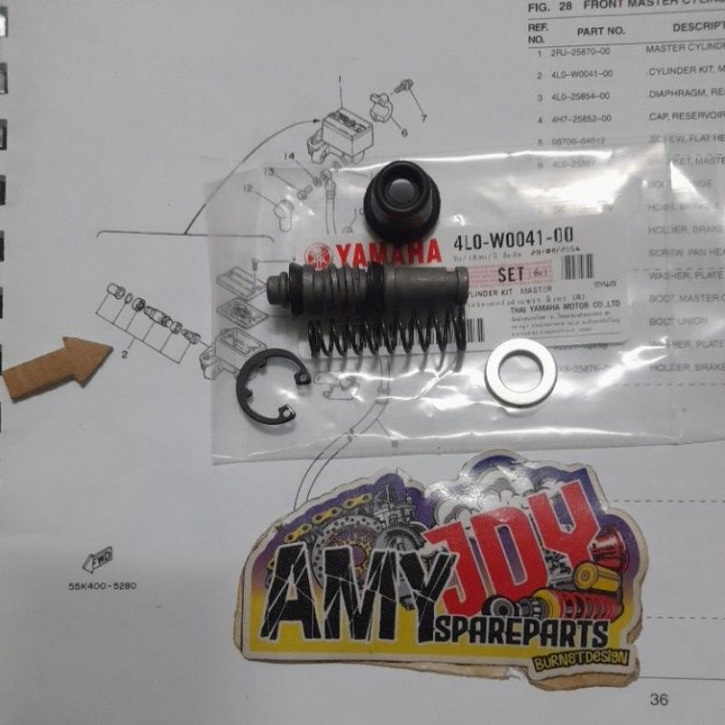 RXZ/TZM/FZ150/125zr PUMP KIT MASTER PUMP BRAKE (GREED) DEPAN | Shopee ...