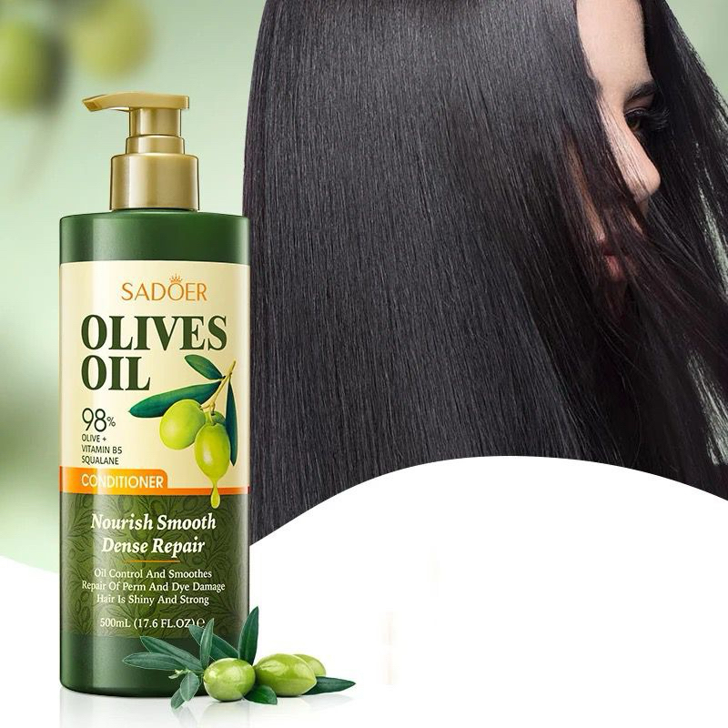 SADOER Olive Oil conditioner hair flufy and flowing Refreshing am oil