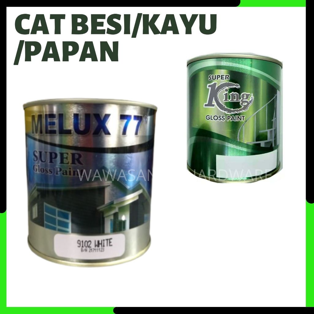 1 Litre SANCORA BRAND MELUX 77 or SUPER KING GLOSS PAINT Cat Besi Cat ...