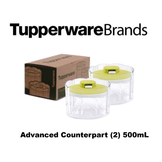 Tupperware Advanced Counterpart 500ml (2pcs ) OR 1.25L (1pc) OR (2pcs ...