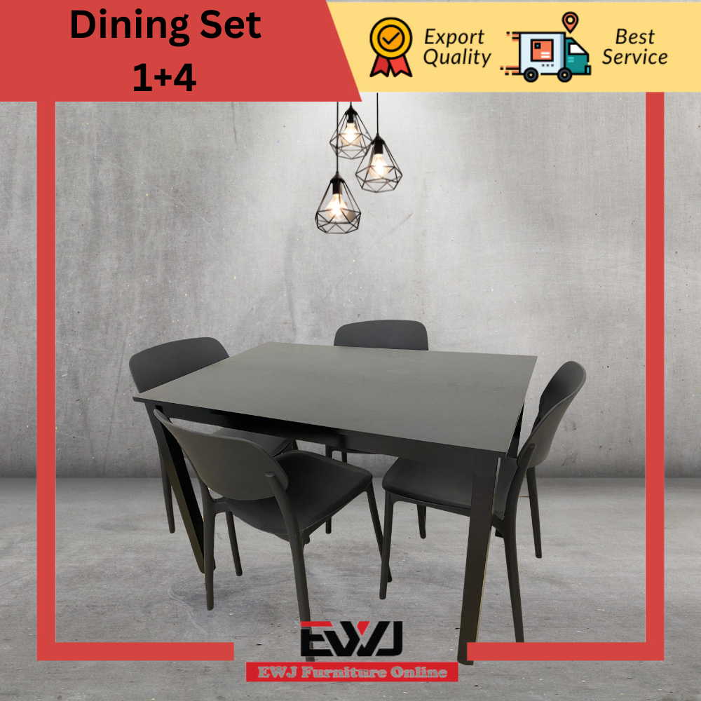 EWJ Dining Table /Meja Makan 4 & 6 orang Meja Makan Murah Cantik/Meja ...