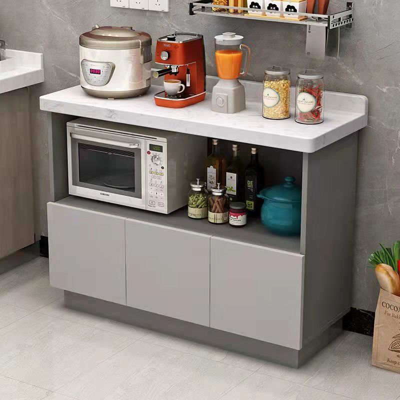 Marble kitchen cutting table storage cabinet side cabinet storage ...