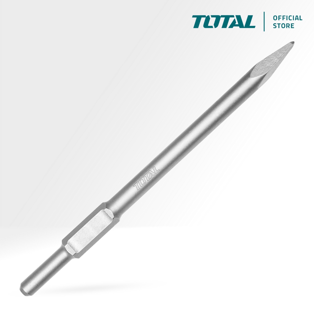 TOTAL Hex Pointed Chisel (Diameter: 17mm, Working Length: 280mm) SDS ...