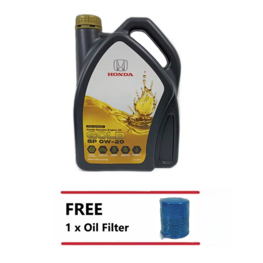 HONDA SP 0W-20 ULTRA GREEN FULLY SYNTHETIC ENGINE OIL 0W20 4L + HONDA ...