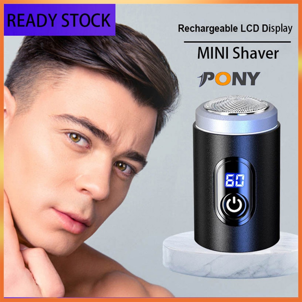 LCD Display Portable MINI Electric Shaver for Men Travel Beard Razor ...