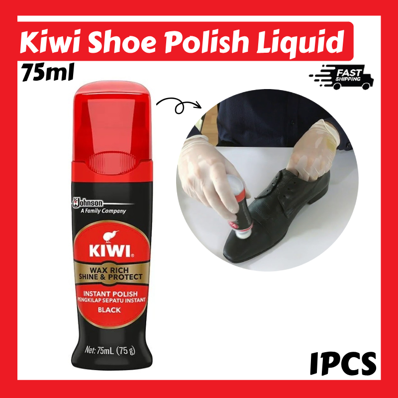 Kiwi Shoe Polish Liquid 75ml Black Pengilat Kasut Cecair Hitam Kiwi ...