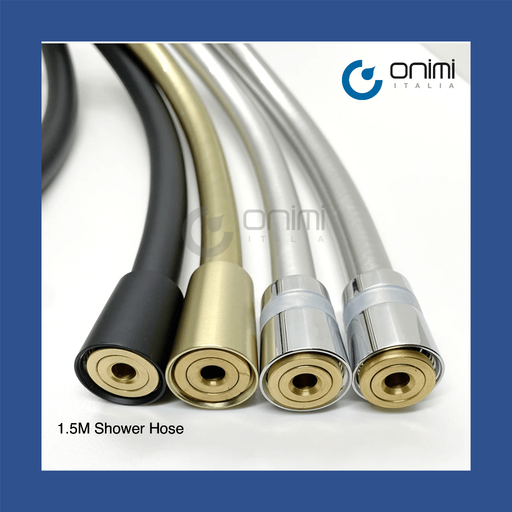 Onimi Italia - 1.5M Shower Hose / Flexi Hose (Stainless Stel / Black ...