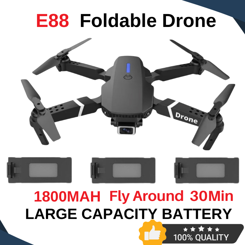 Single Camera Drone E88 Pro Mini RC Quadcopter Foldable Drone With ...