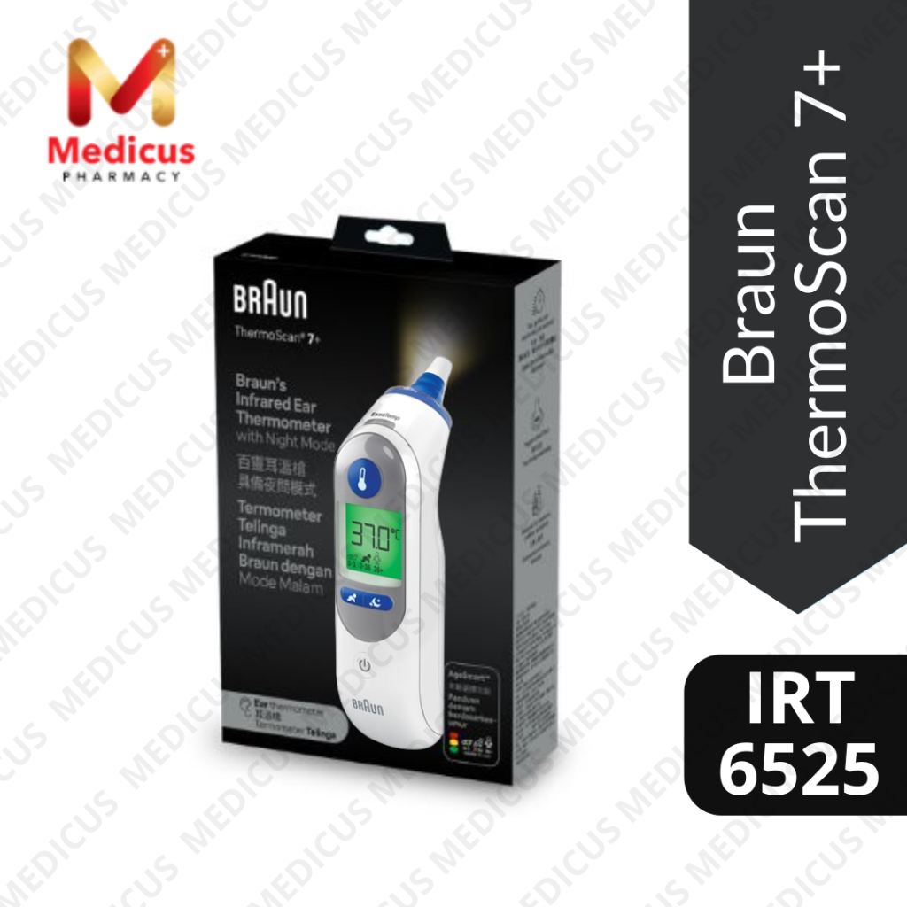 Braun Thermoscan 7+ Infrared Ear Therometer With Night Mode (IRT 6525