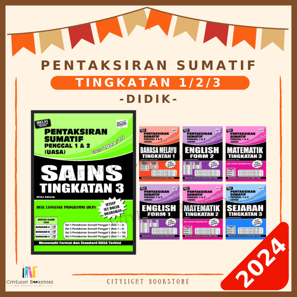 [CITYLIGHT] Buku Latihan 2024: Pentaksiran Sumatif Penggal 1 & 2 UASA ...