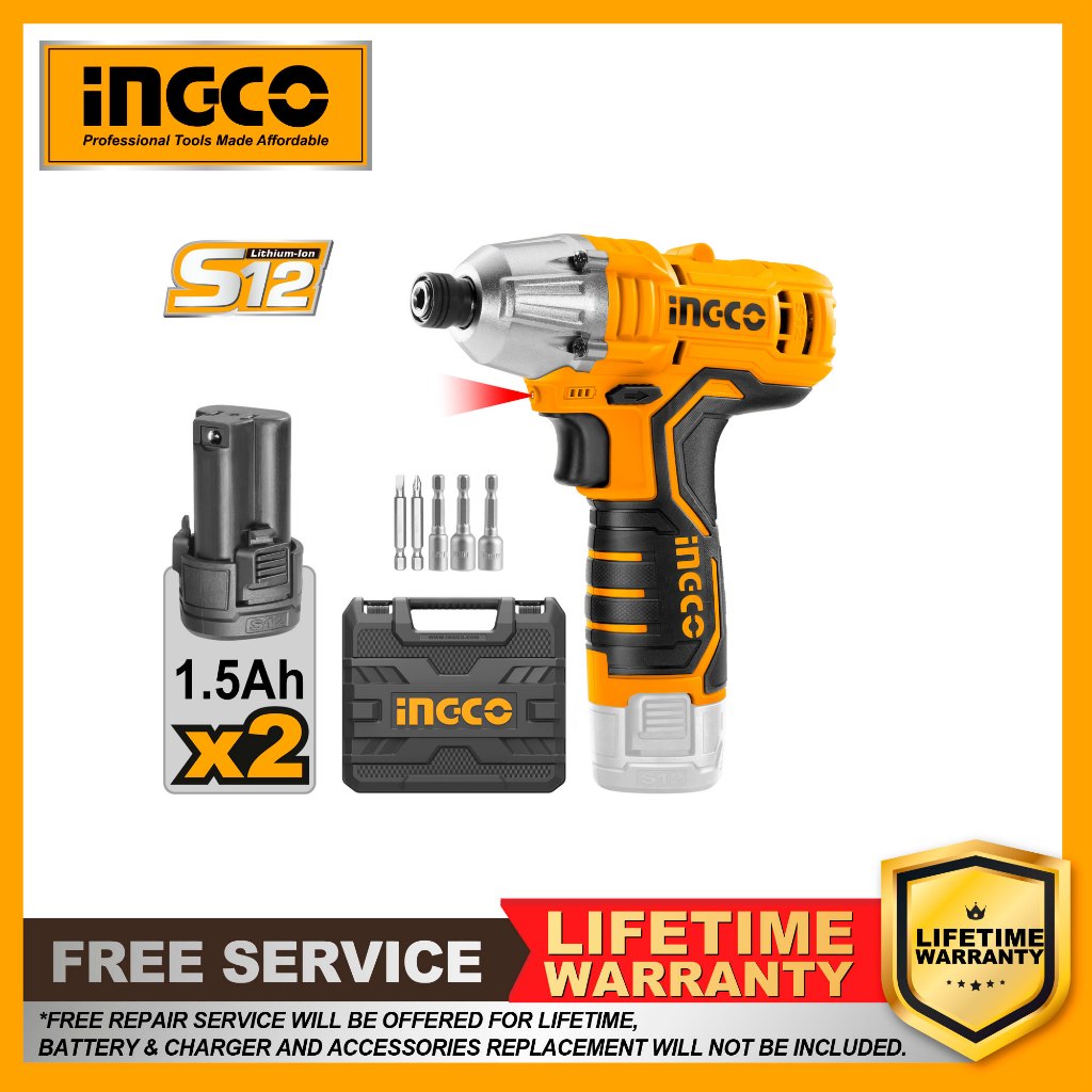 INGCO 12V Lithium-ion Cordless Battery Impact Driver CIRLI1201
