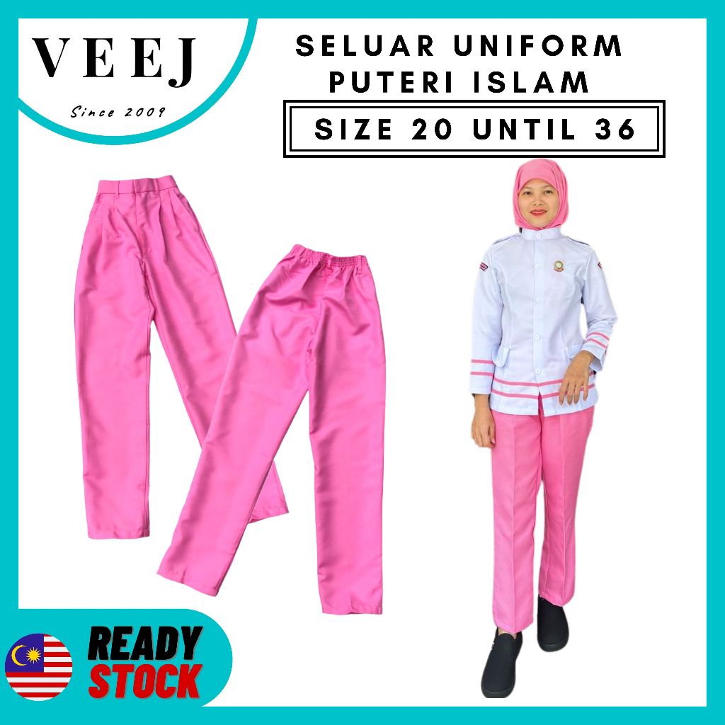 UNIFORM | SELUAR PUTERI ISLAM SEKOLAH KUALITI 100% POLYESTER PREMIUM I ...