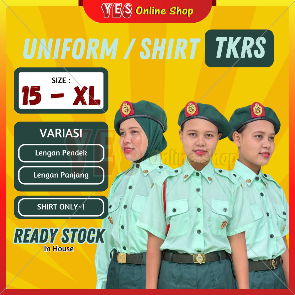 Uniform Tunas Kadet Remaja Sekolah (TKRS) Long & Short Sleeve Lengan ...