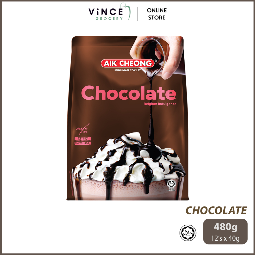 AIK CHEONG Cafe Art Chocolate Drink | 480G [12's x 40G] | Shopee Malaysia