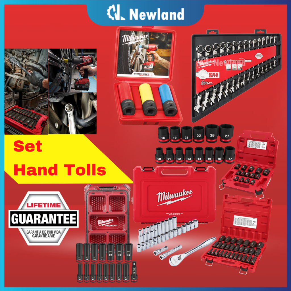 Milwaukee Shockwave Automotive Impact Socket Set (17mm, 19mm, 21mm