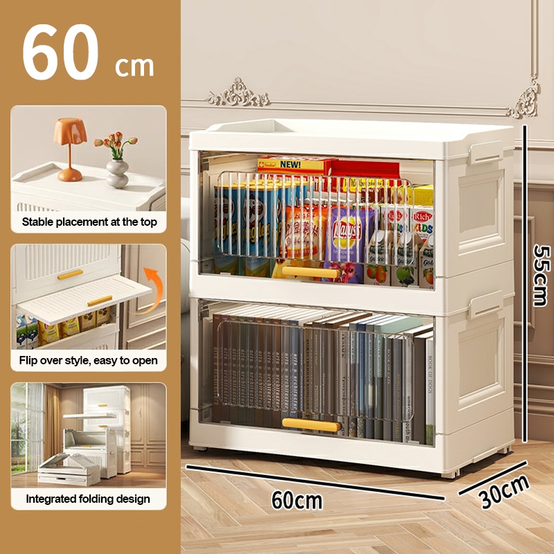 2/3/4/5/6 Layers Storage Pintu Cabinet Dapur Foldable Box Transparent ...