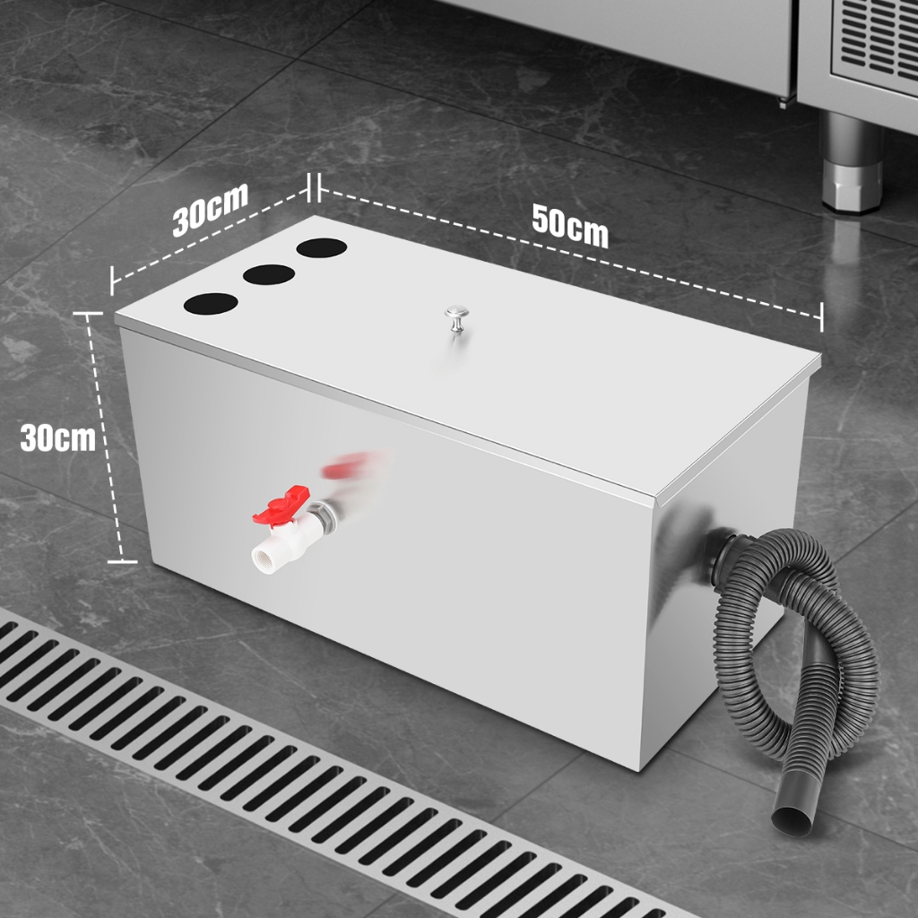 Grease Trap Stainless Steel Kitchen Perangkap Minyak Oil Water Separator Filtration System