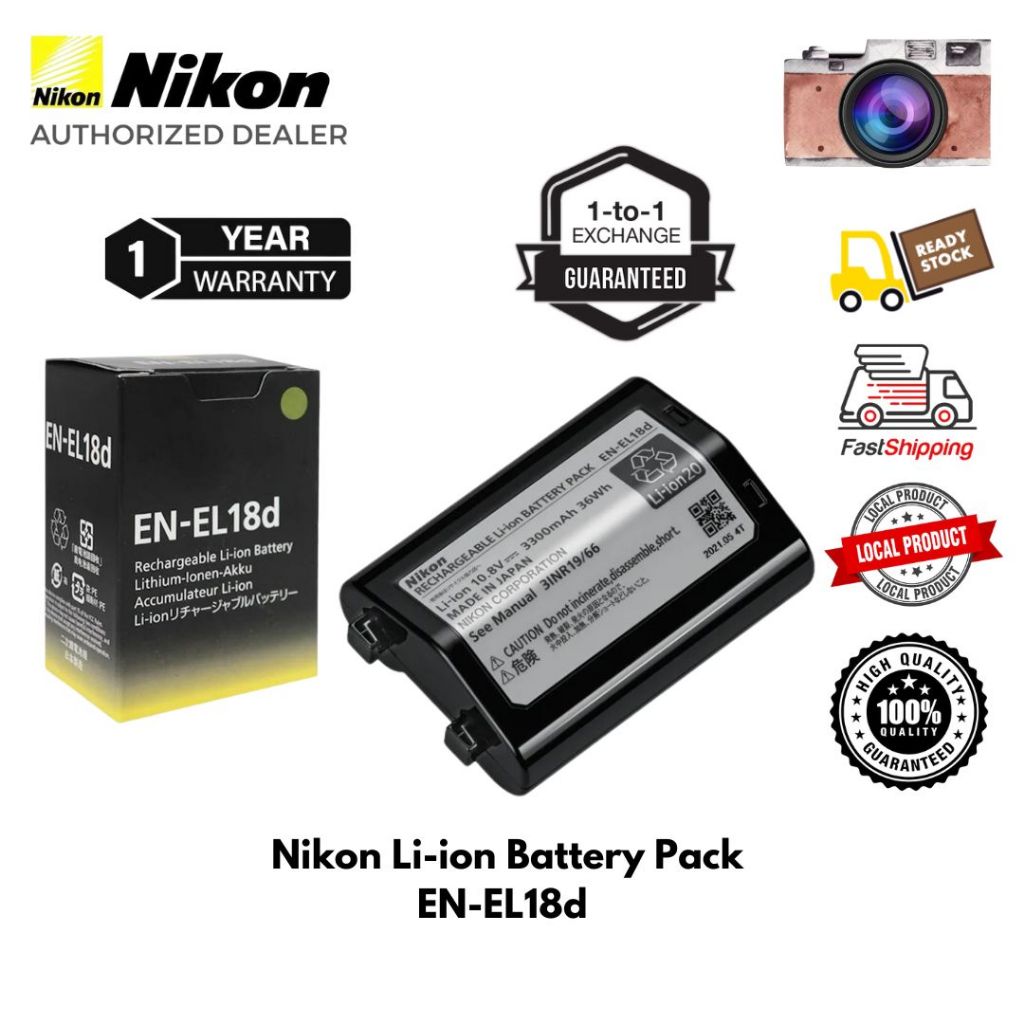 Batterie 10.8V 3.3Ah Li-ion EN-EL18d pour Nikon D6