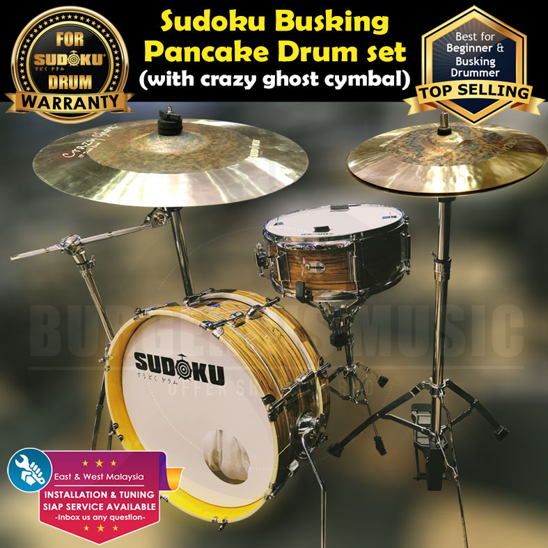 Sudoku Busking Pancake Street Portable Acoustic Drum Set | Shopee Malaysia