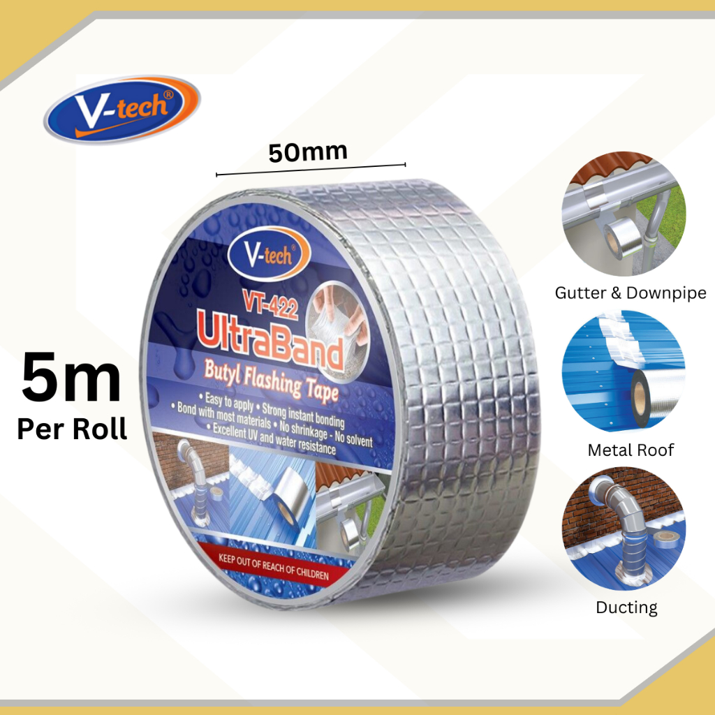 Vtech VT-422 Ultraband Butyl Flashing Tape UV Weather Water Resistance ...