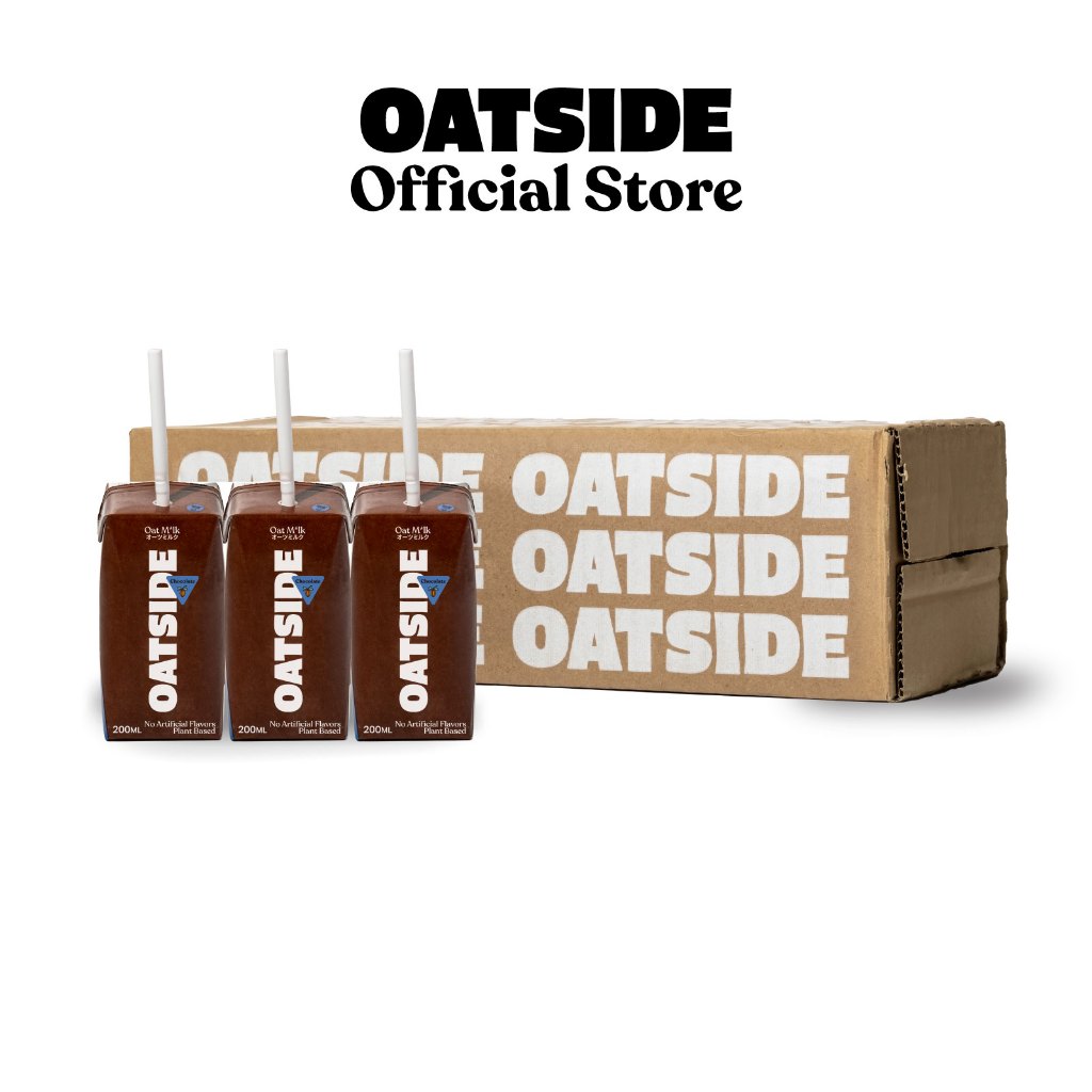 Oatside Chocolate Oat Milk 200ml X 24 - Dairy Free, Rich, Made With 