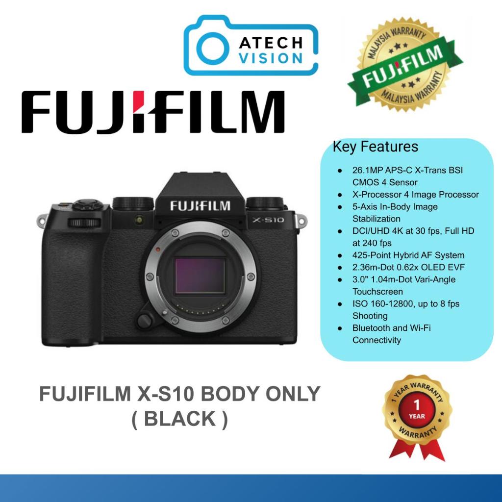 (READY STOCK )FUJIFILM X-S10 BODY ONLY (Black) | Shopee Malaysia