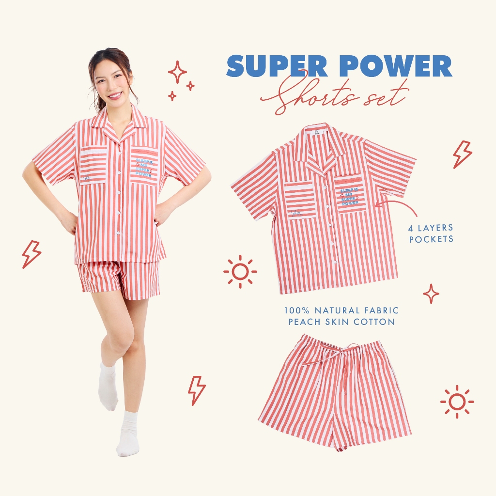 Sliptosleep - Sleep is Collection My Superpower Orange pajamas set ...