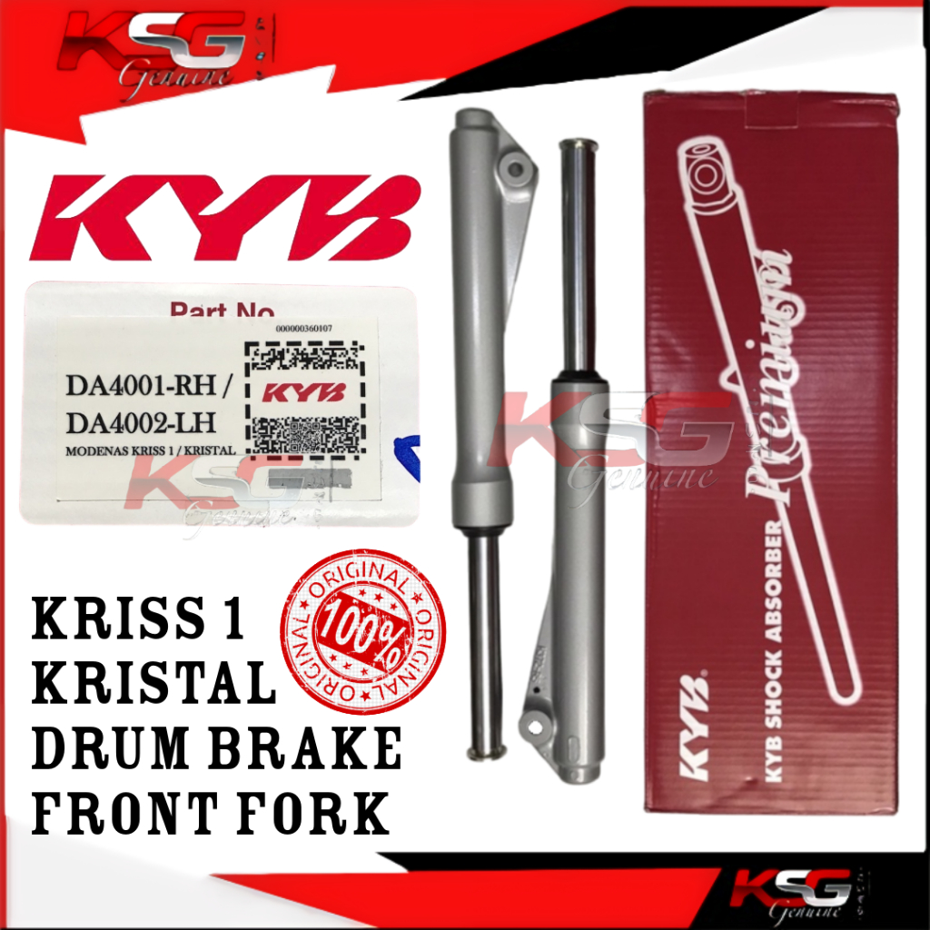 KYB BRAND MODENAS KRISS 1 / KRISTAL / CT100 DRUM BRAKE FRONT FORK ASSY ...