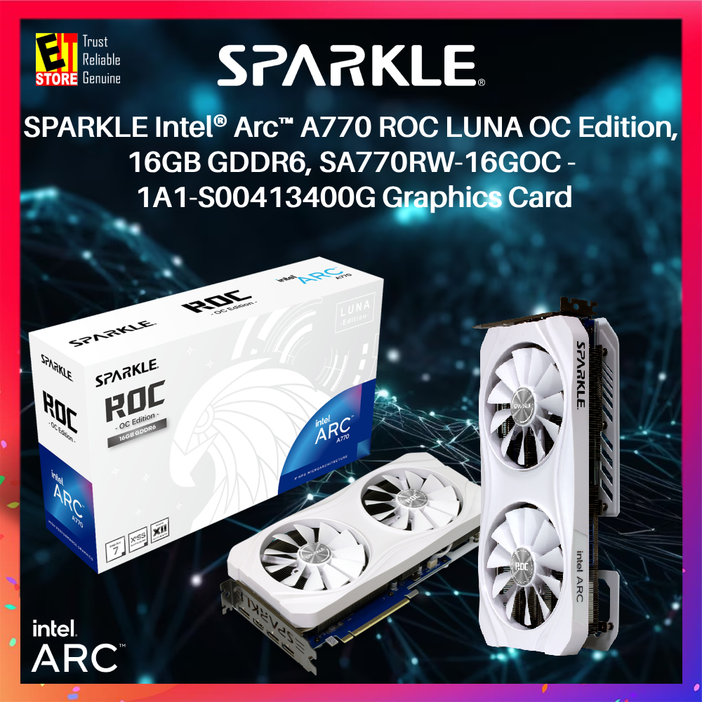 SPARKLE Intel® Arc™ A770 ROC LUNA OC Edition, 16GB GDDR6, SA770RW-16GOC ...