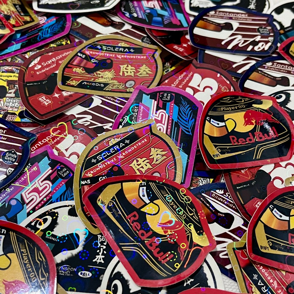 [CLEARANCE] ♡ F1/Formula 1 holographic special driver helmet stickers ...